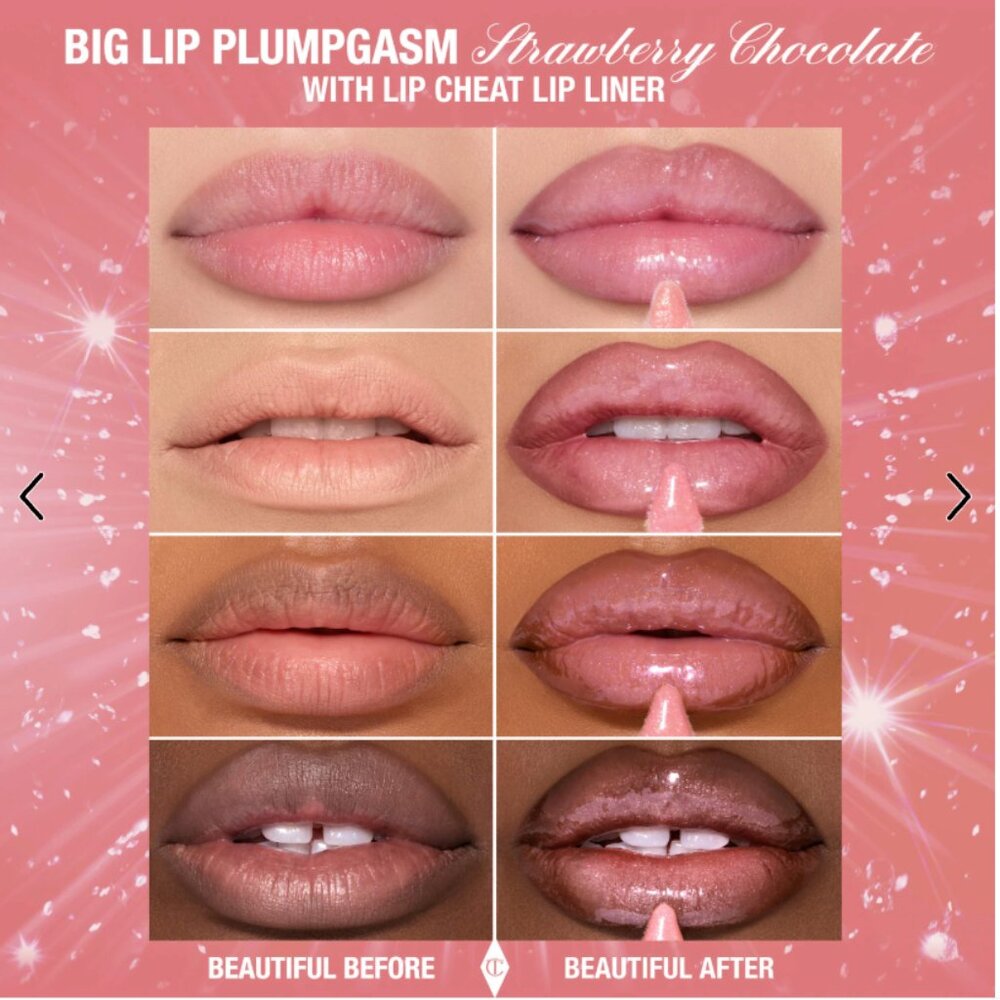 CHARLOTTE TILBURY | Big Lip Plumpgasm Plumping Lip Gloss | Strawberry Chocolate - Picture 3 of 4